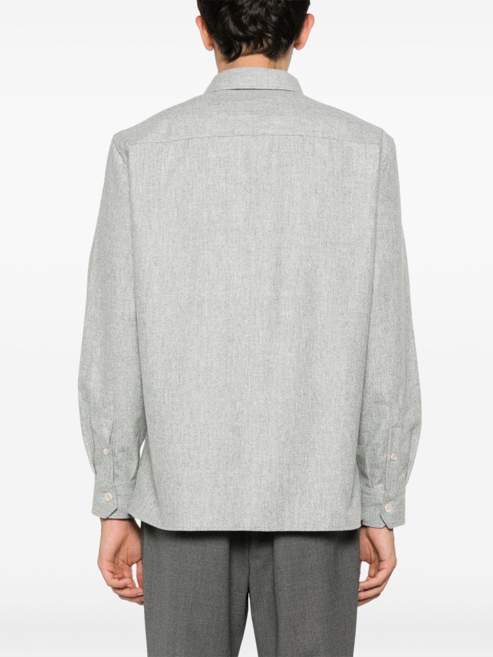 Brunello Cucinelli Shirts Grigio Chiaro Cotton