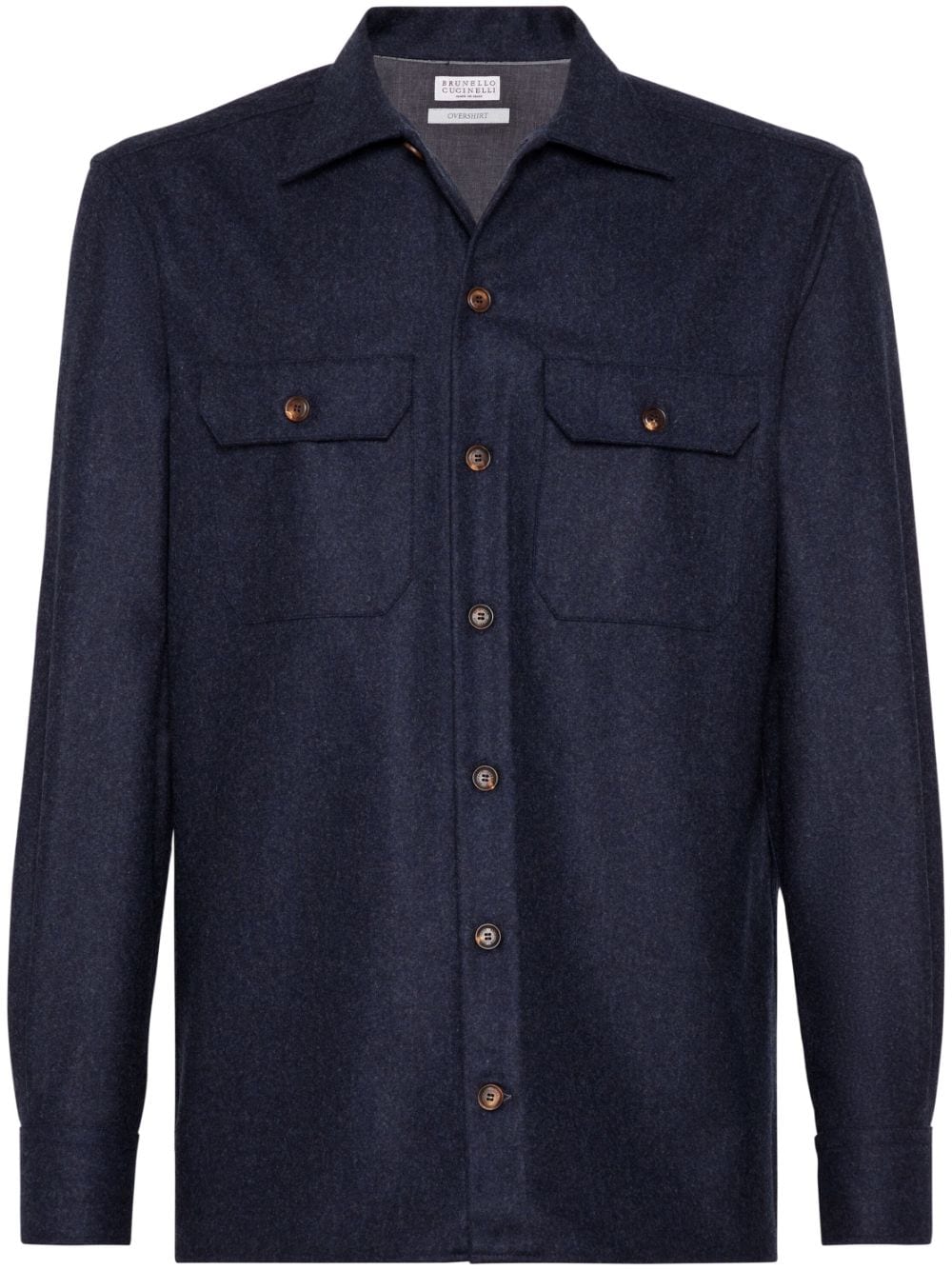 Brunello Cucinelli Shirts Blu Scuro Fabric