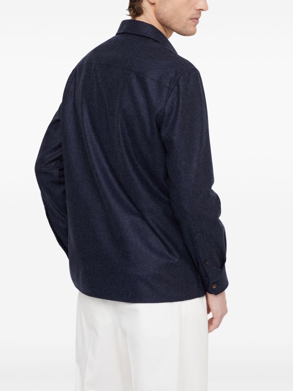 Brunello Cucinelli Shirts Blu Scuro Fabric