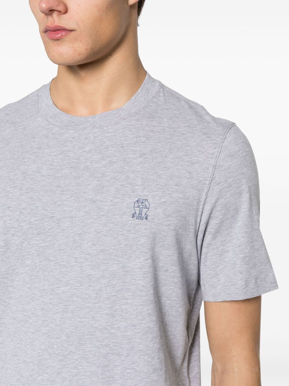 Brunello Cucinelli T-Shirts And Polos Grigio Cotton
