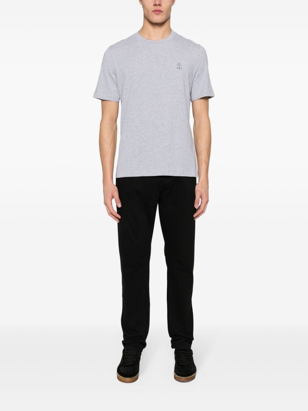 Brunello Cucinelli T-Shirts And Polos Grigio Cotton