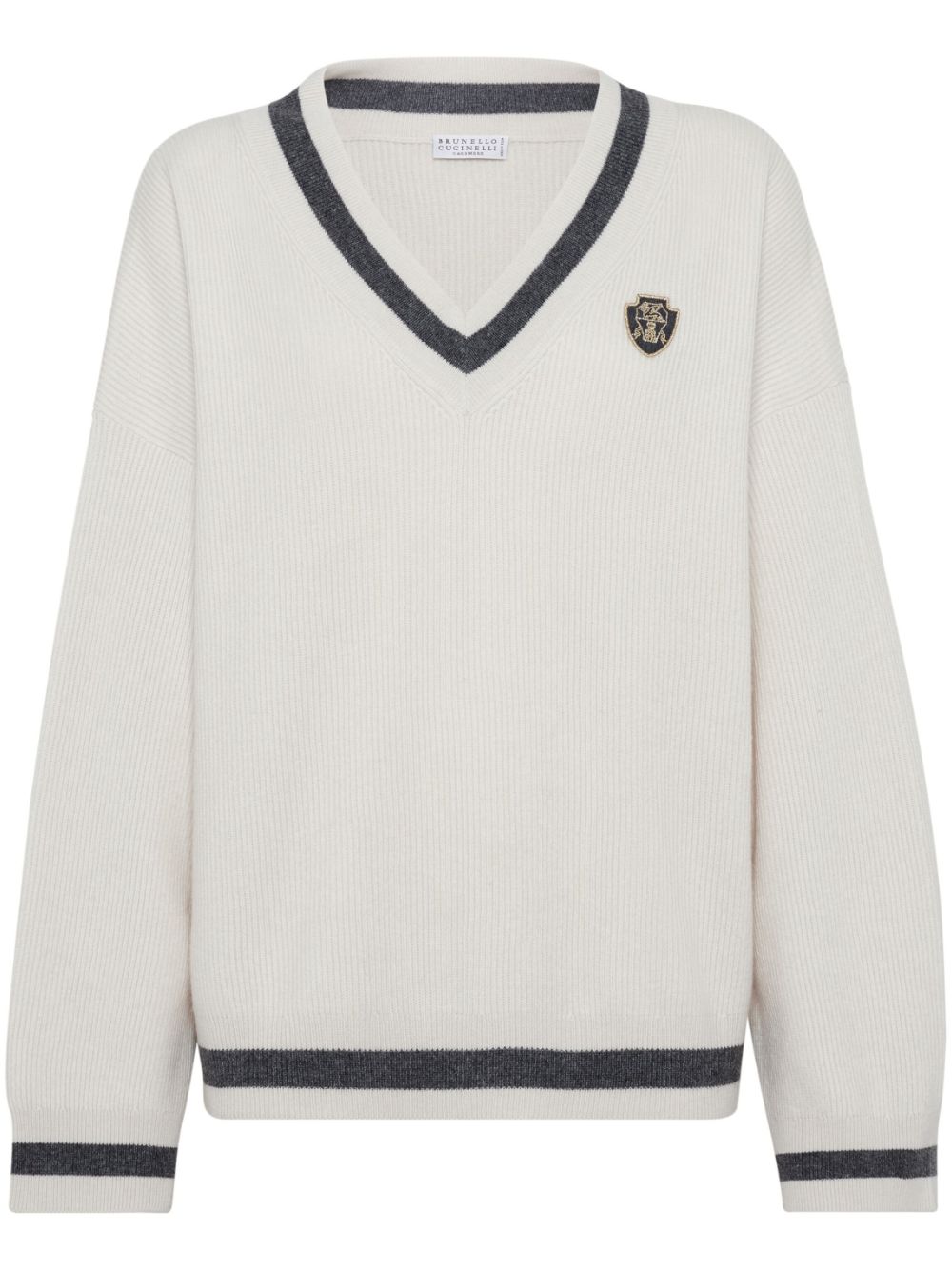 Brunello Cucinelli Sweaters Bianco Cashmere