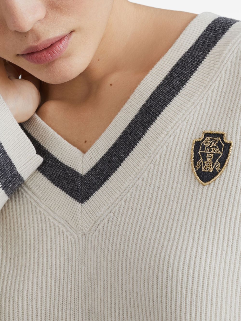 Brunello Cucinelli Sweaters Bianco Cashmere
