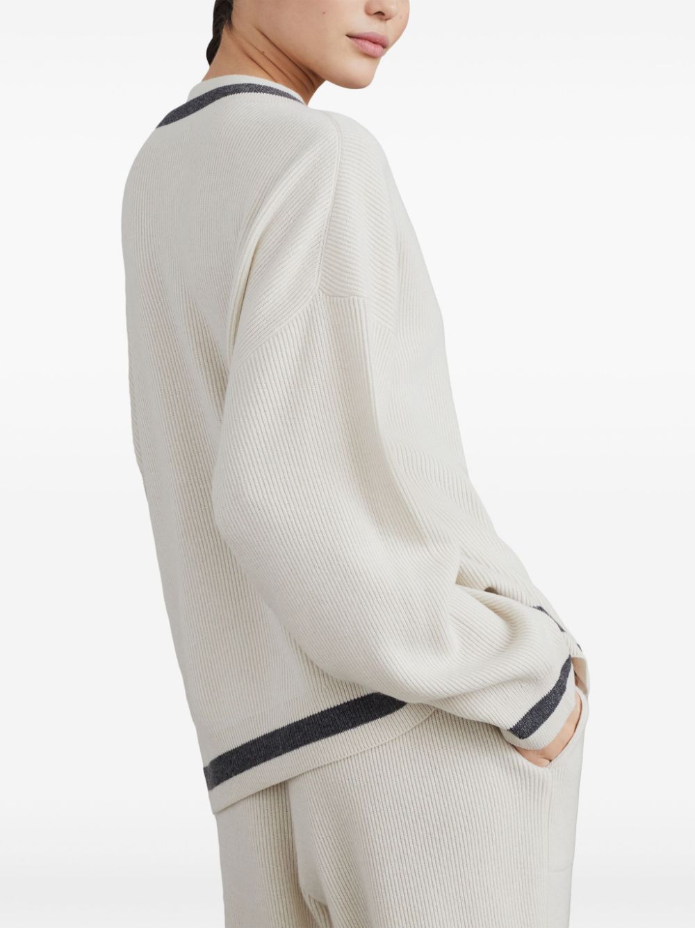 Brunello Cucinelli Sweaters Bianco Cashmere