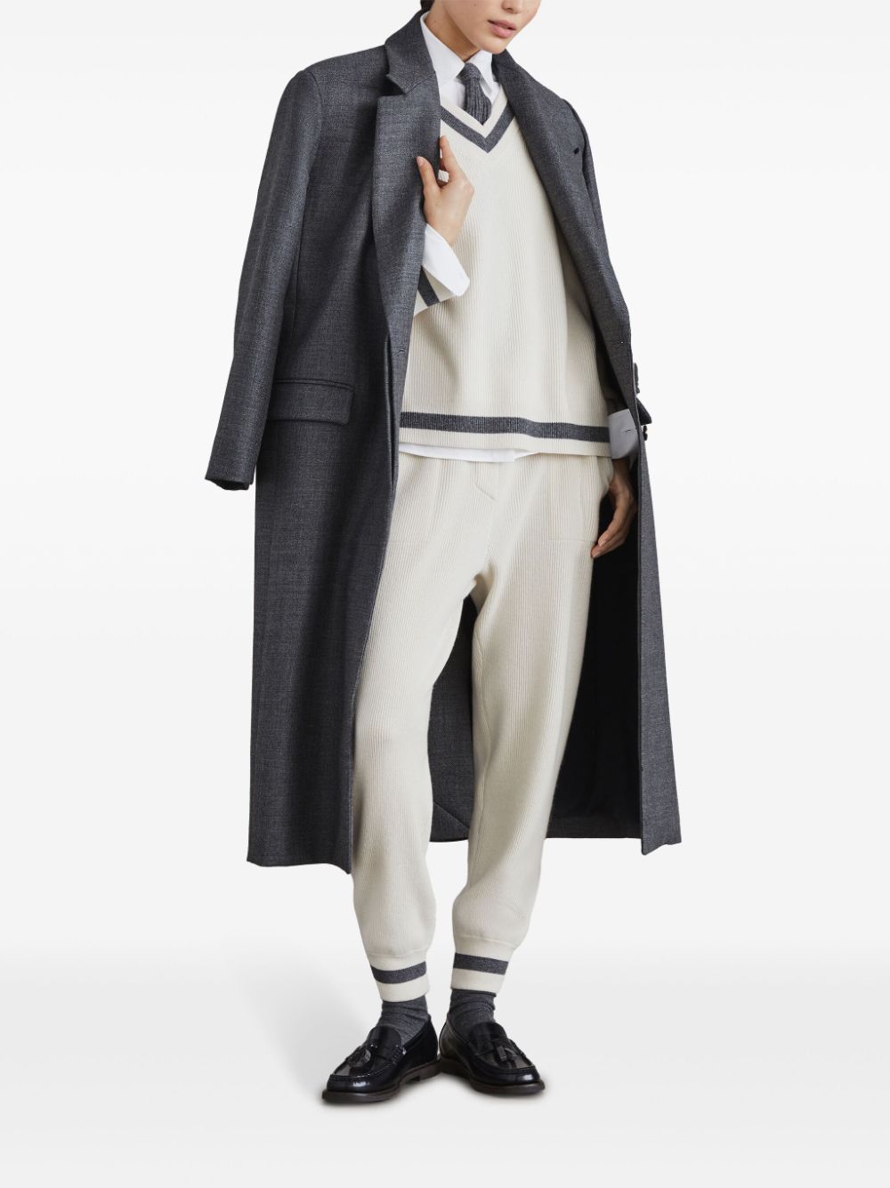 Brunello Cucinelli Sweaters Bianco Cashmere