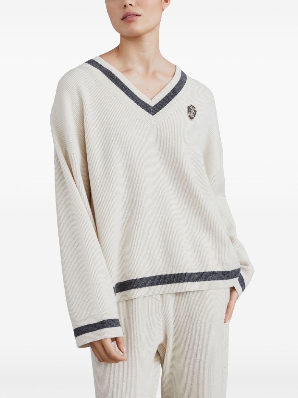 Brunello Cucinelli Sweaters Bianco Cashmere