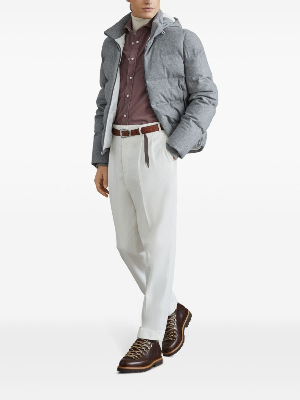 Brunello Cucinelli Coats Beige Wool