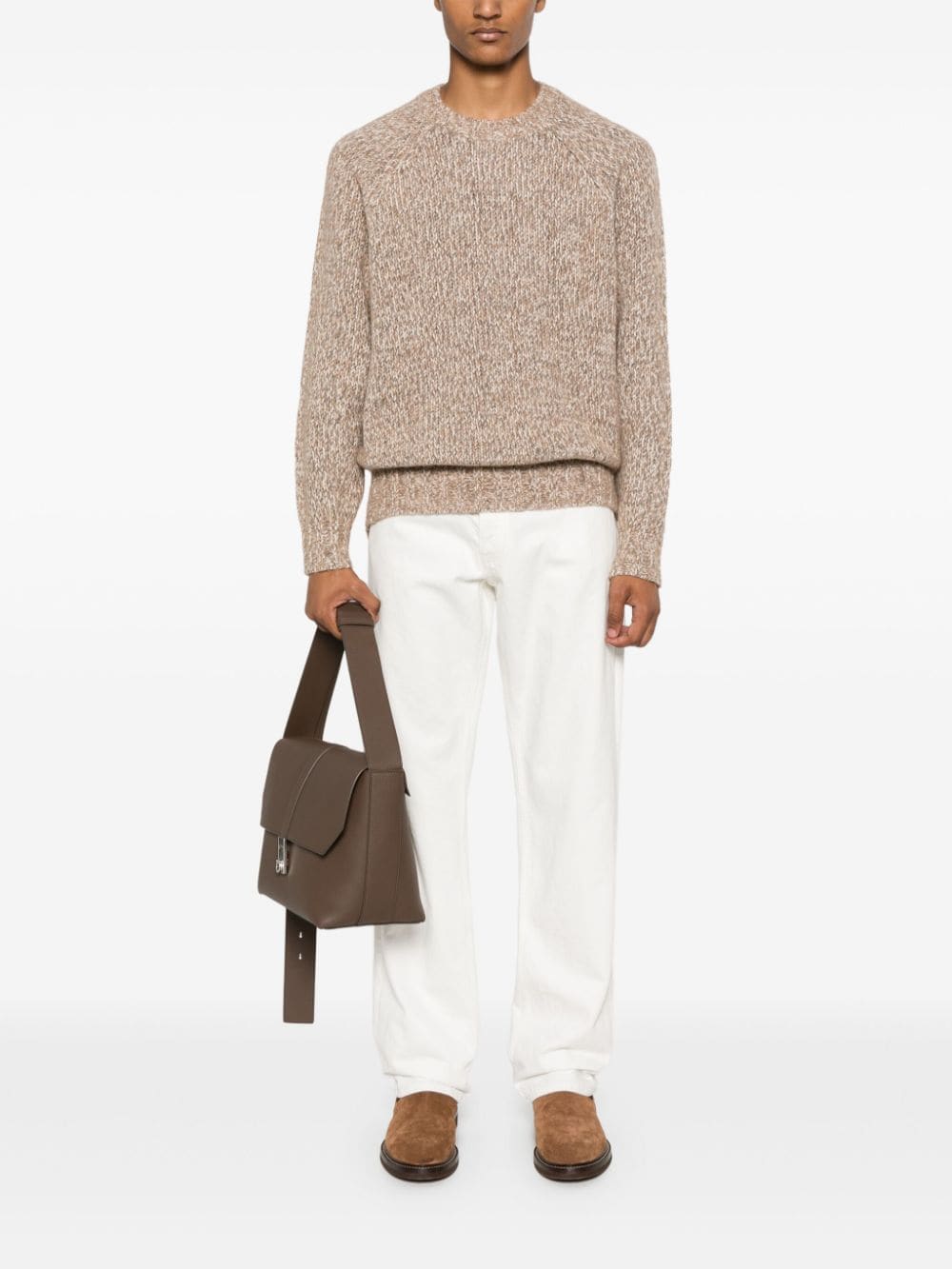 Brunello Cucinelli Sweaters Marrone Alpaca Wool