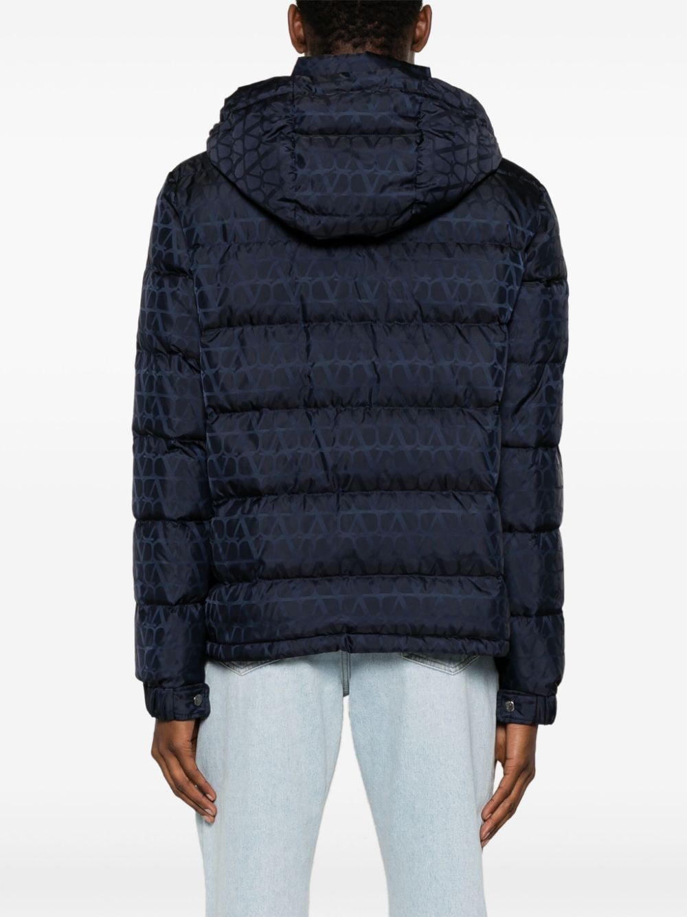 Valentino Coats Blue Lining: Down