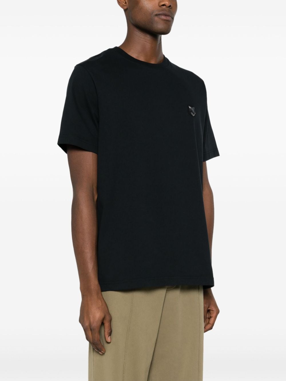 Maison Kitsune T-Shirts And Polos Black Cotton