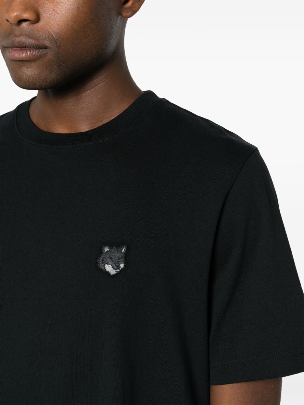 Maison Kitsune T-Shirts And Polos Black Cotton