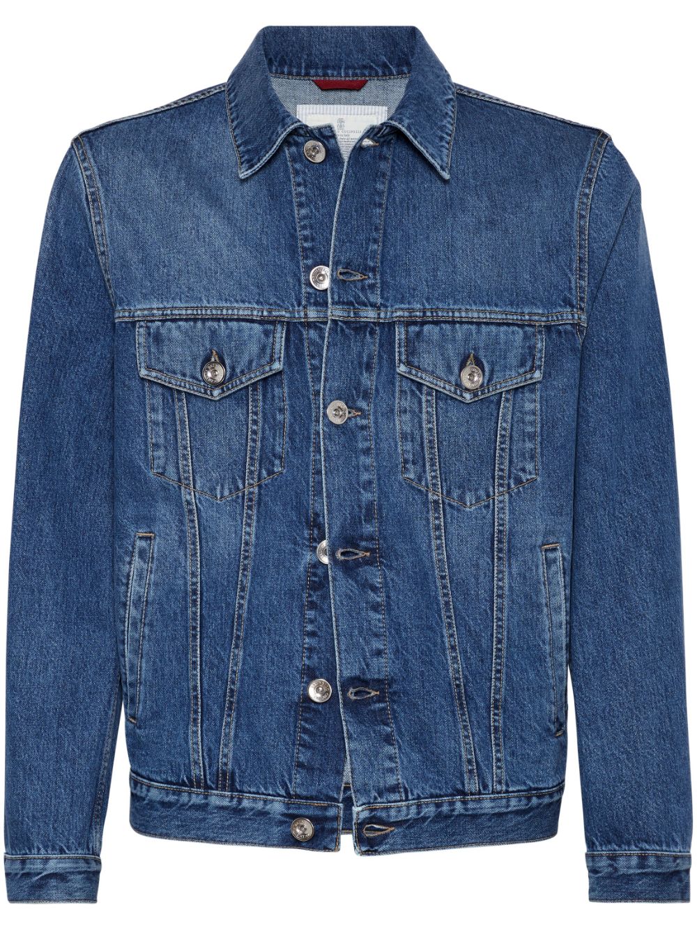 Brunello Cucinelli Coats Blu Fabric