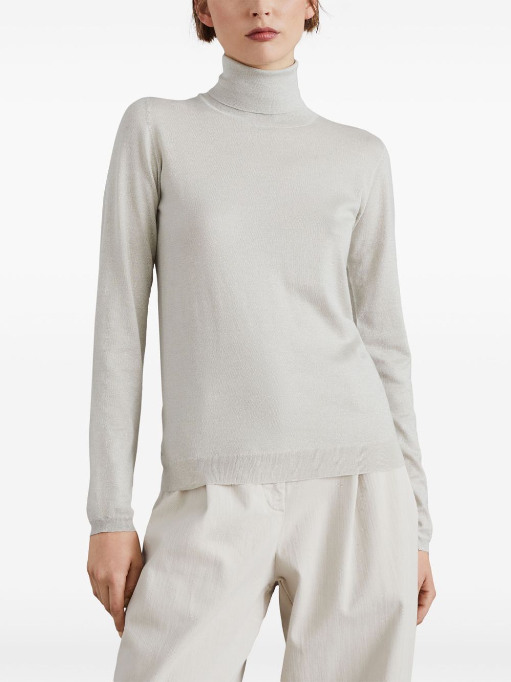 Brunello Cucinelli Sweaters Grigio Chiaro Cashmere