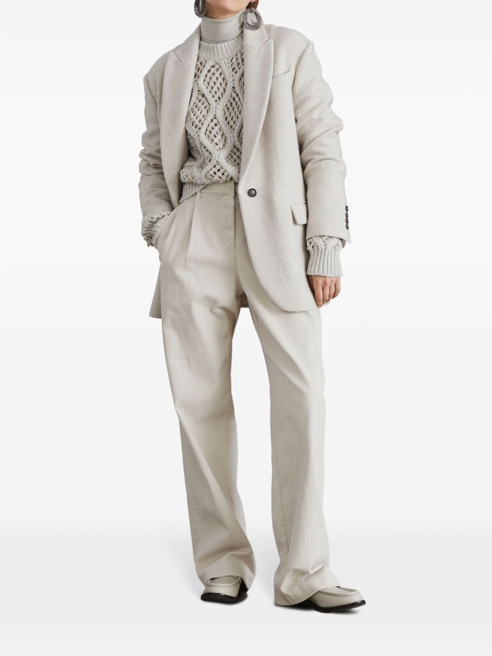 Brunello Cucinelli Sweaters Grigio Chiaro Cashmere