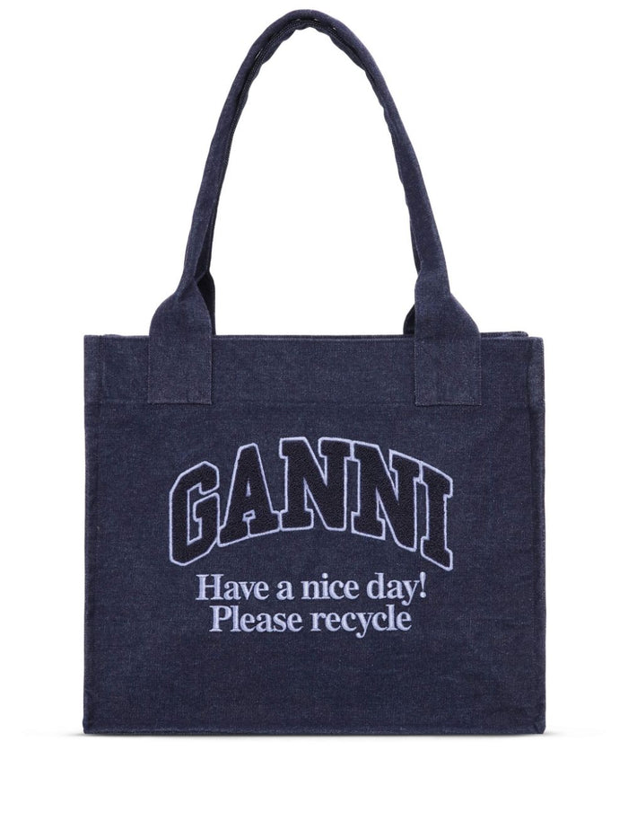 Ganni Bags Blue Outer: Organic Cotton
