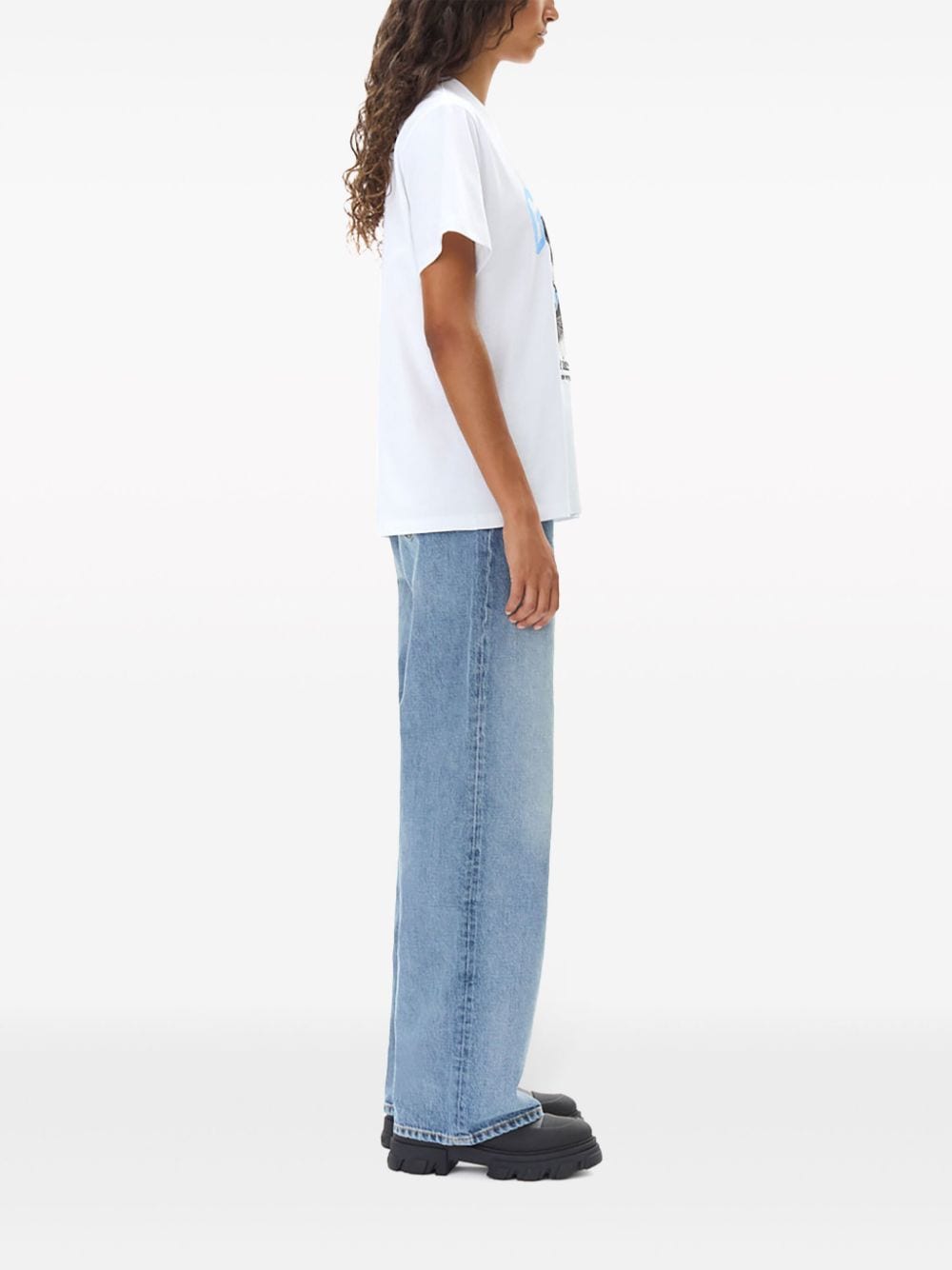 Ganni T-Shirts And Polos White Organic Cotton