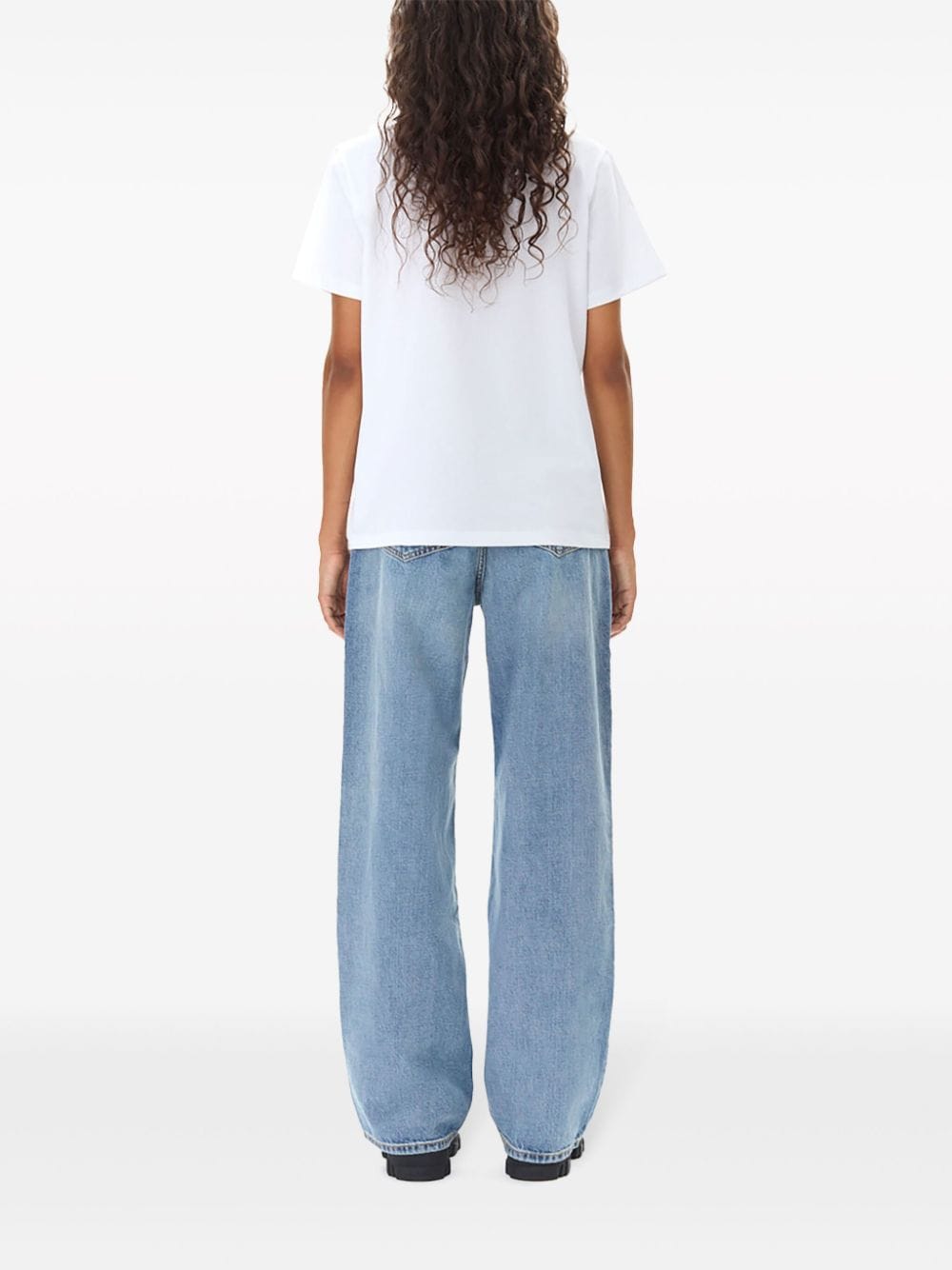 Ganni T-Shirts And Polos White Organic Cotton