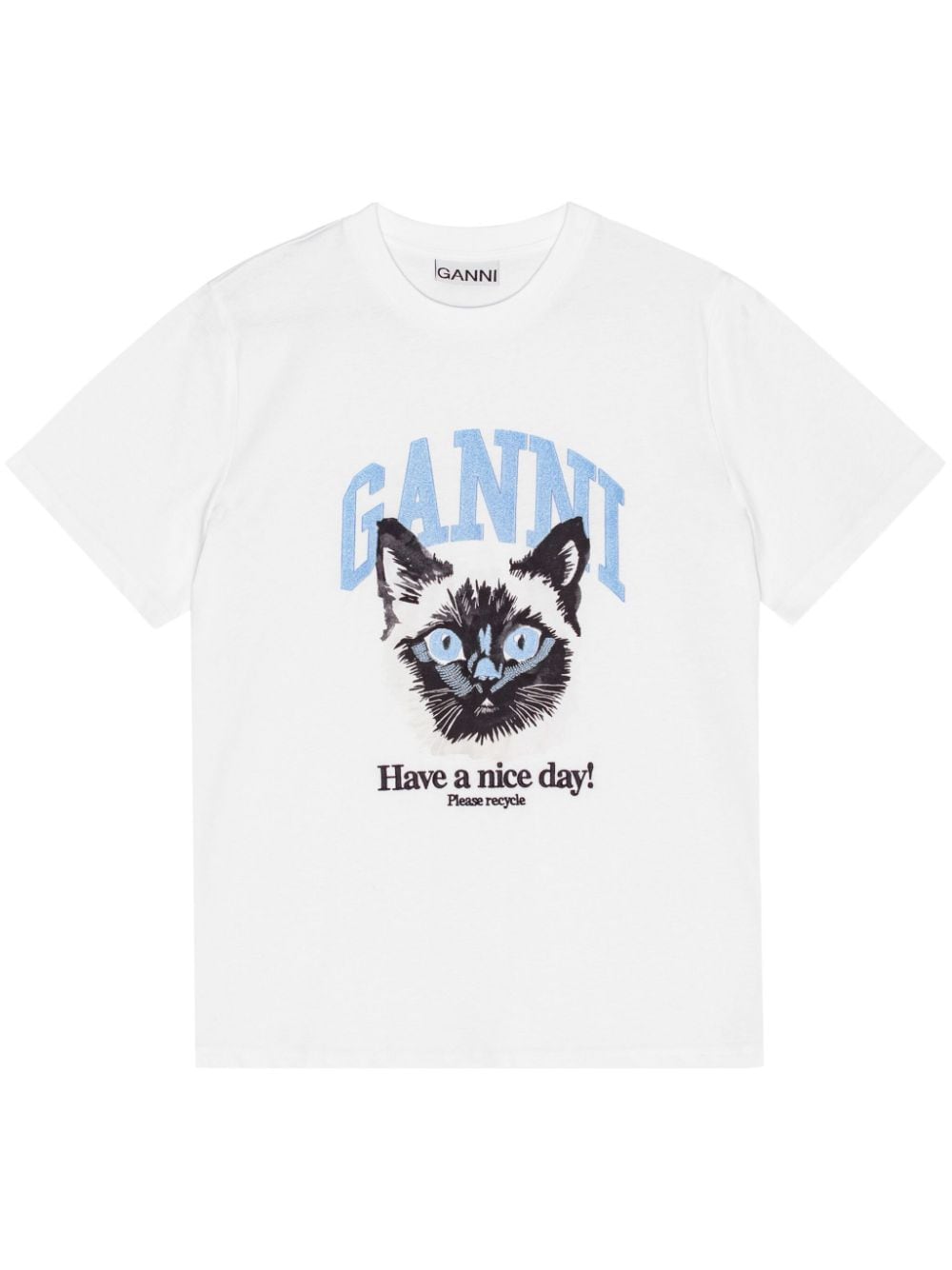 Ganni T-Shirts And Polos White Organic Cotton