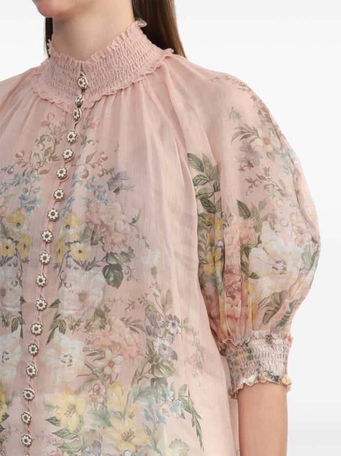 Zimmermann Shirts Pink Ramie