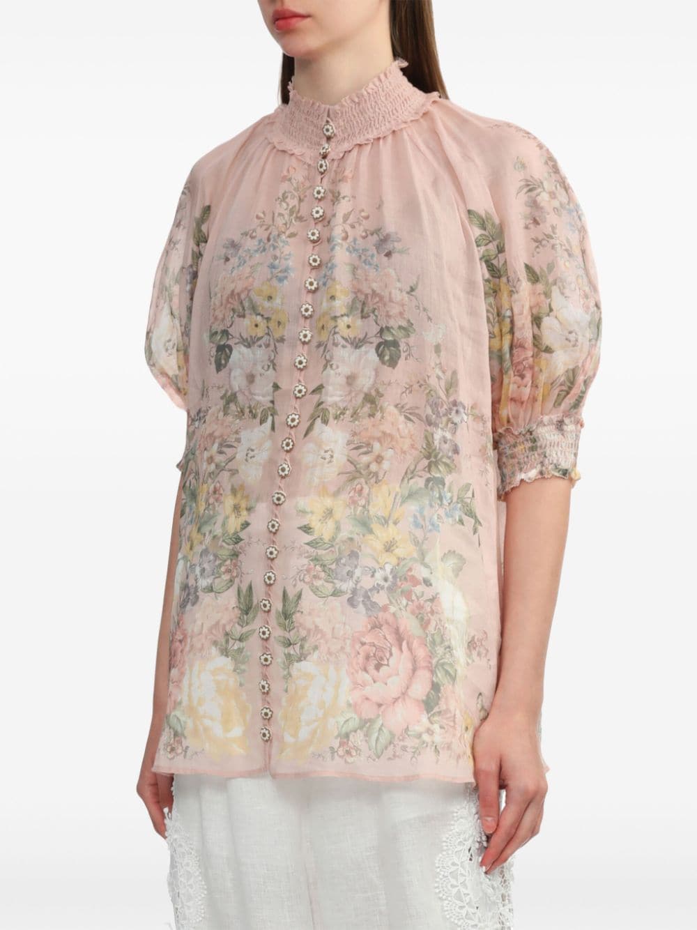 Zimmermann Shirts Pink Ramie