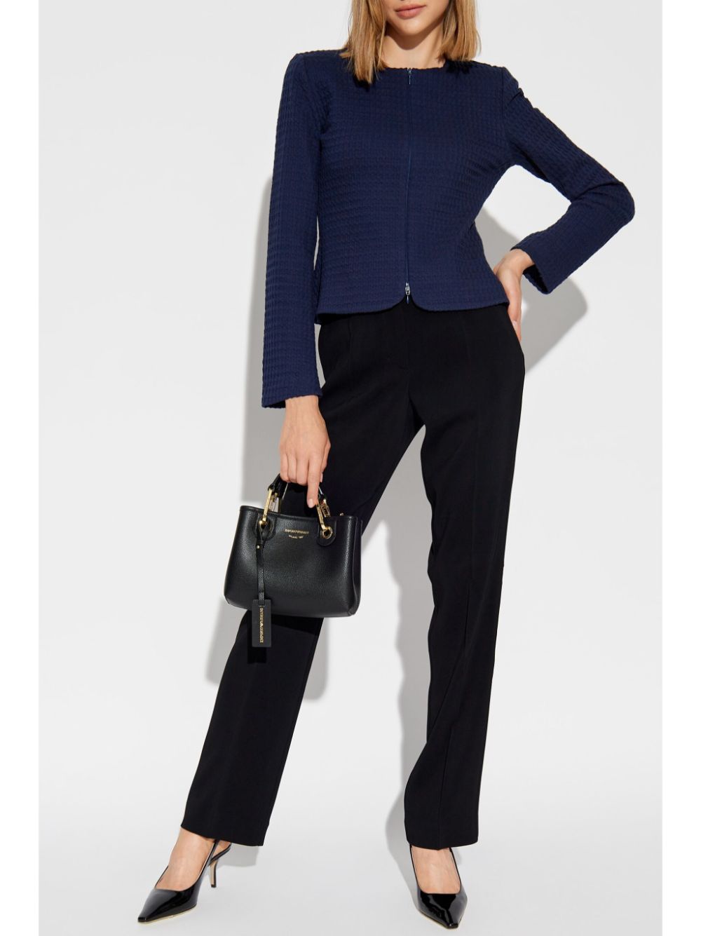Emporio Armani Jackets Blu Scuro Cotton