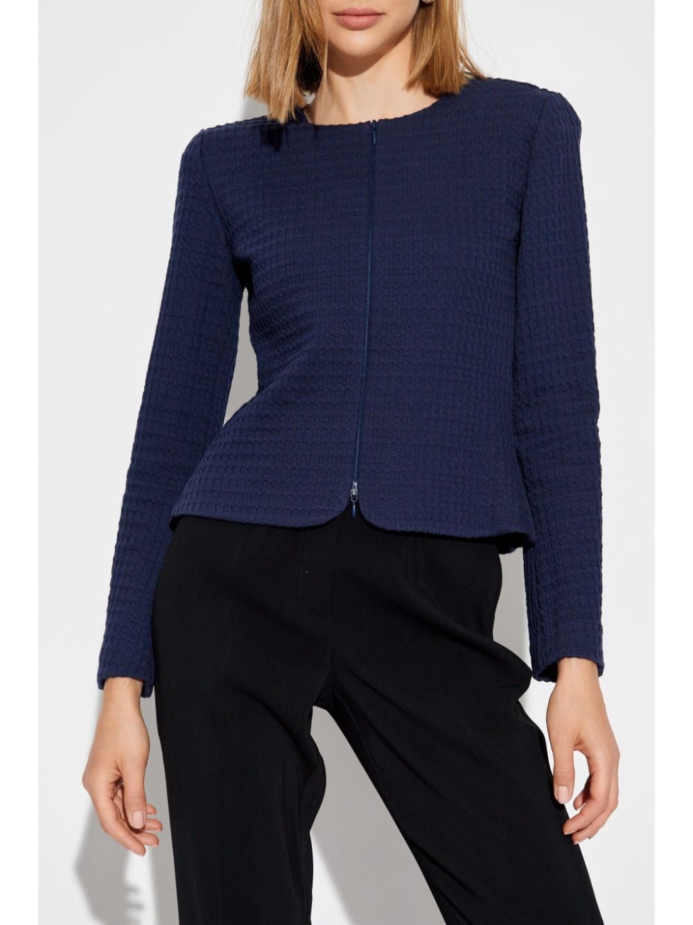 Emporio Armani Jackets Blu Scuro Cotton