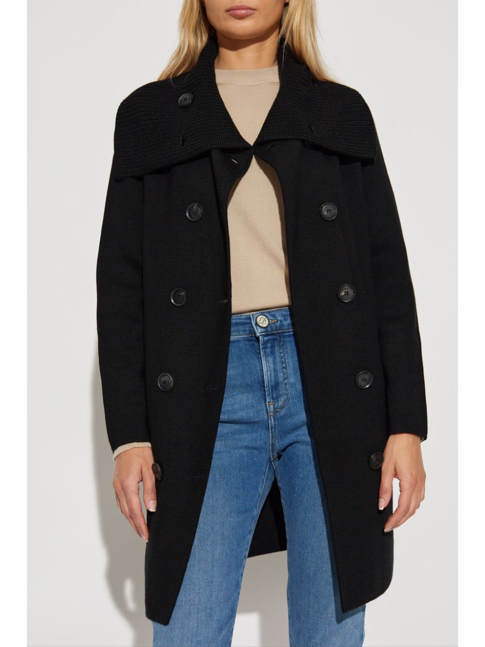 Emporio Armani Coats Nero Acrylic