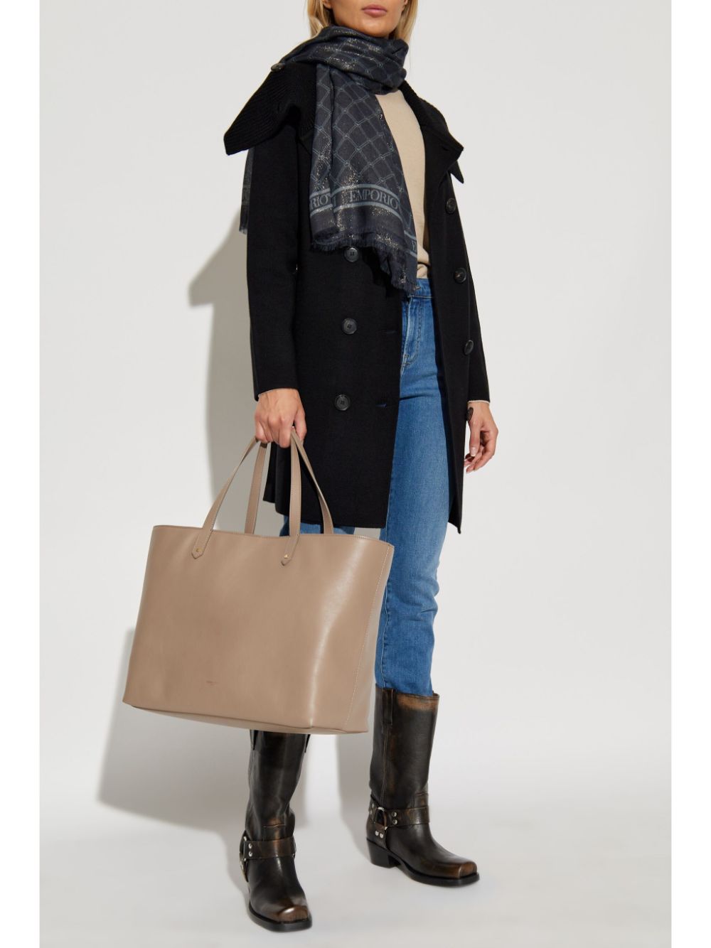 Emporio Armani Coats Nero Acrylic
