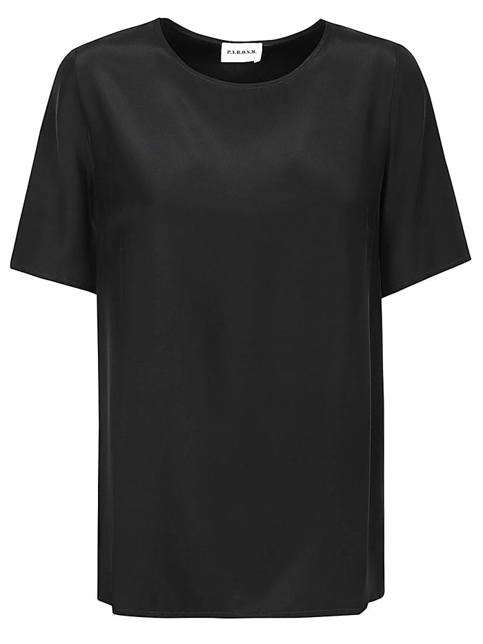 Parosh Top Black Silk