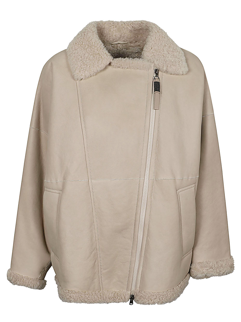 Brunello Cucinelli Jackets Avorio Leather