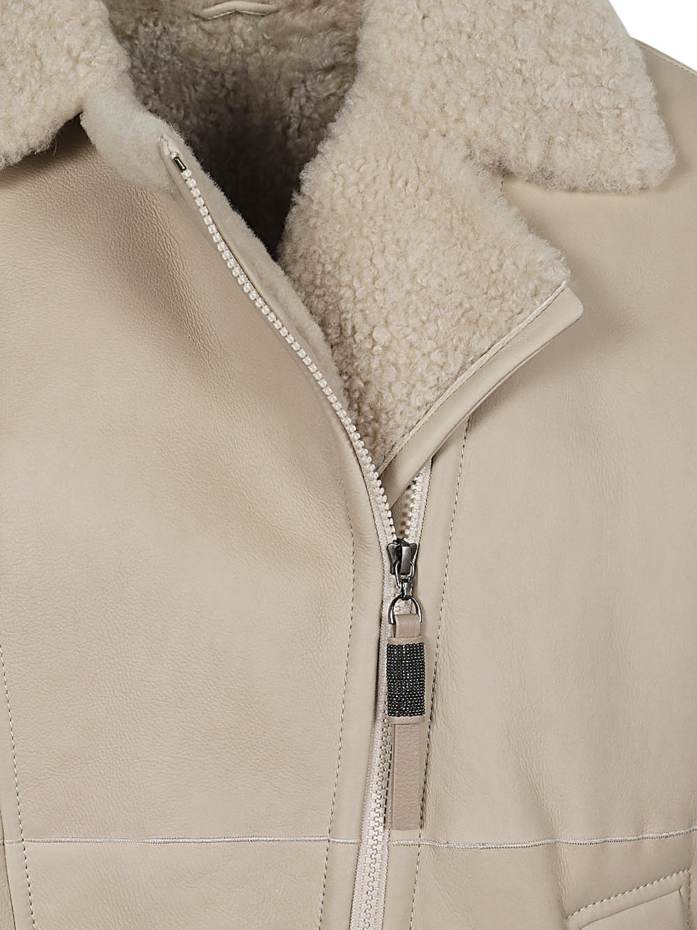Brunello Cucinelli Jackets Avorio Leather
