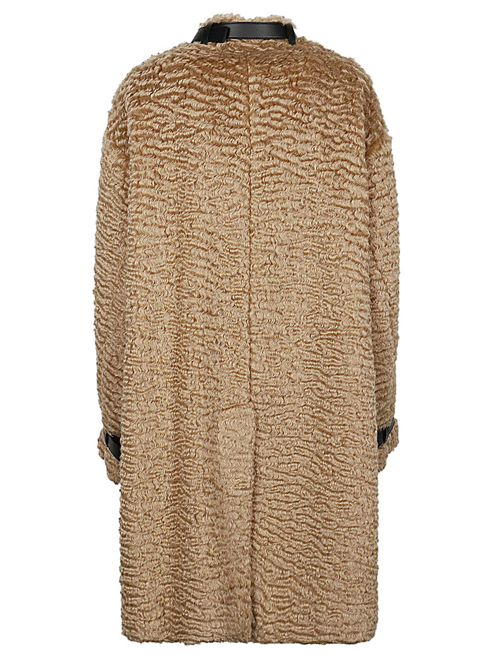 Jil Sander Coats Beige Outer: Mohair