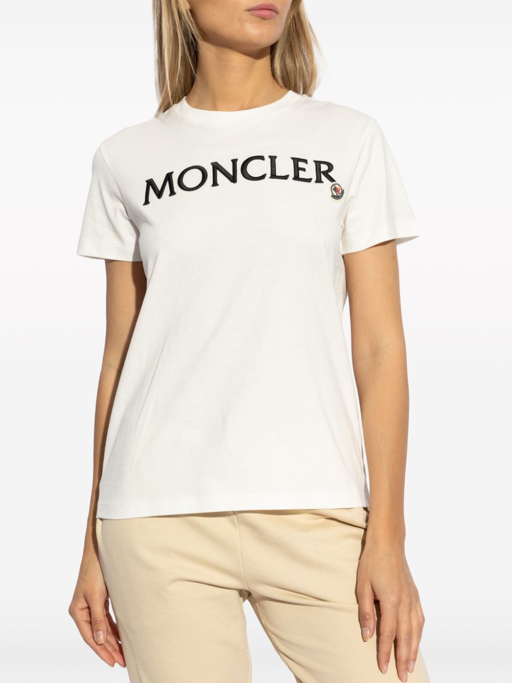 Moncler T-Shirts And Polos White Cotton