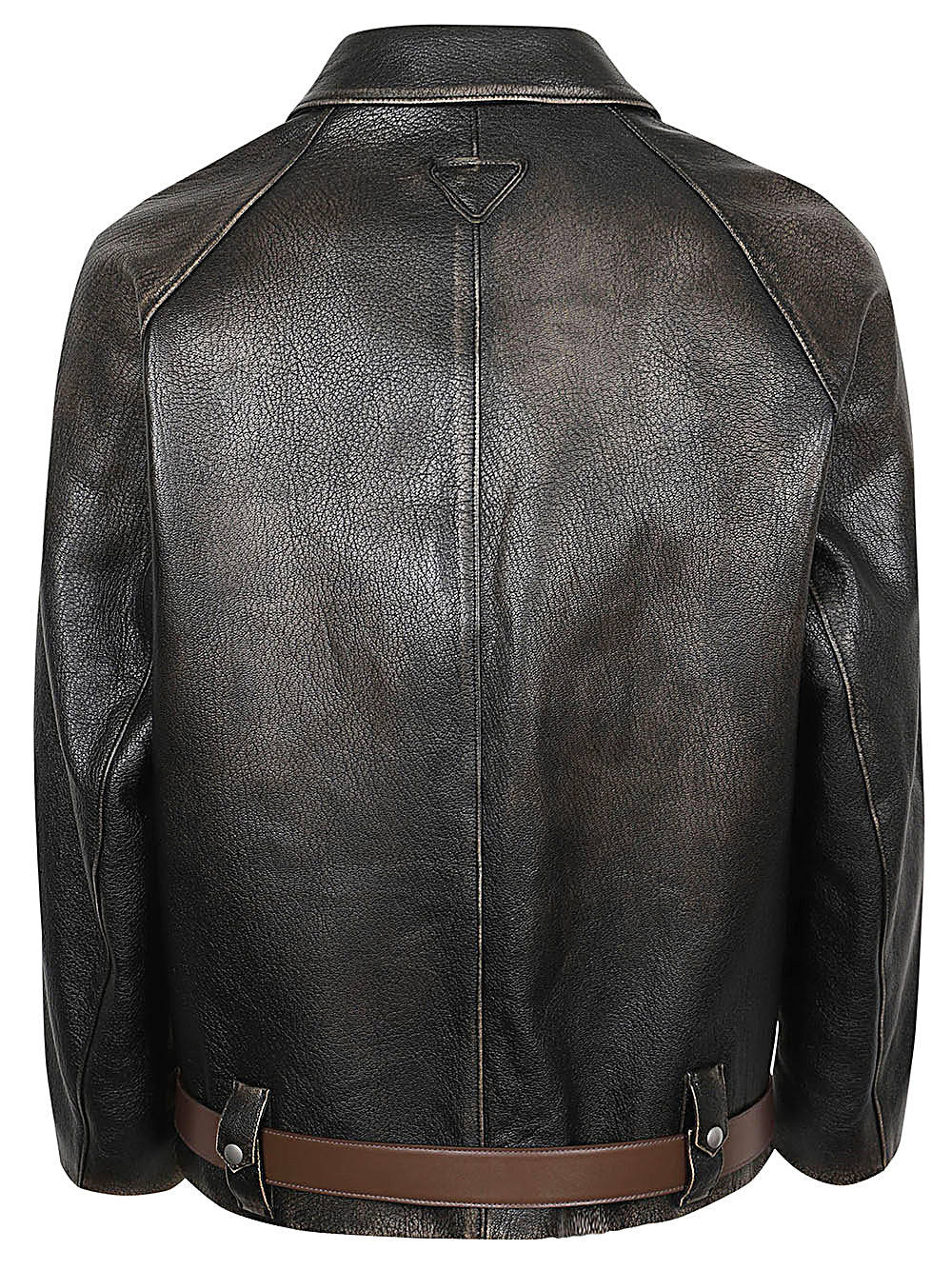 Prada Jackets Black Leather