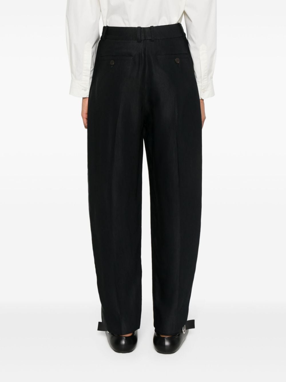 STUDIO NICHOLSON PRE Trousers Blue Viscose Linen