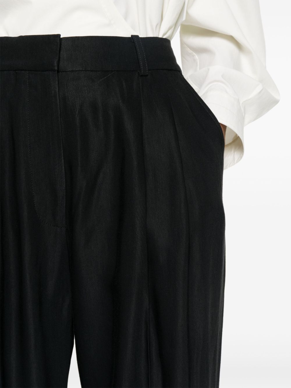 STUDIO NICHOLSON PRE Trousers Blue Viscose Linen
