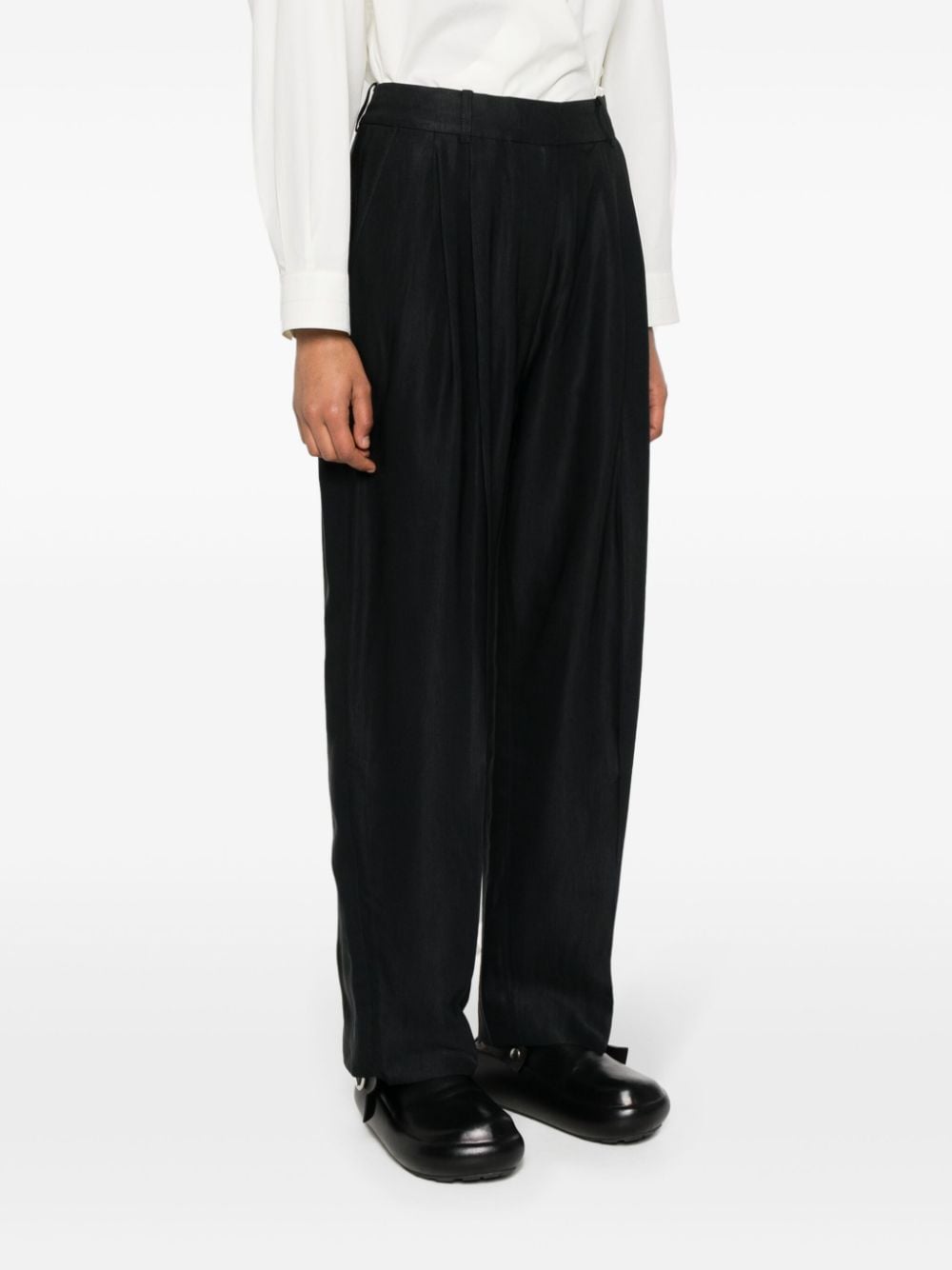 STUDIO NICHOLSON PRE Trousers Blue Viscose Linen