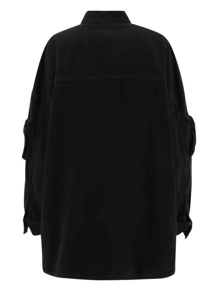 The Attico Coats Black Cotton