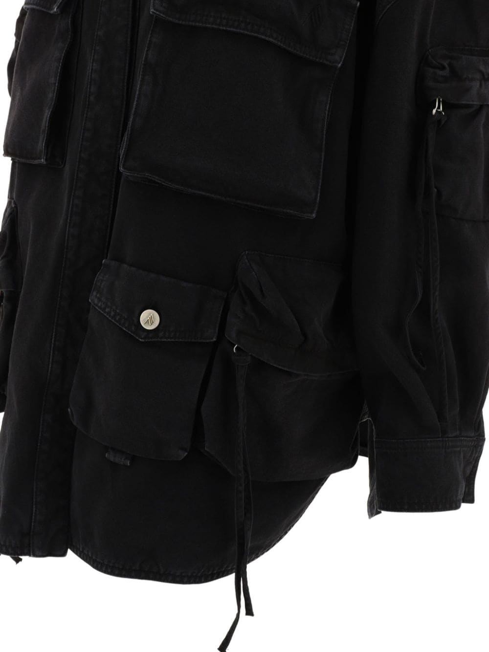 The Attico Coats Black Cotton