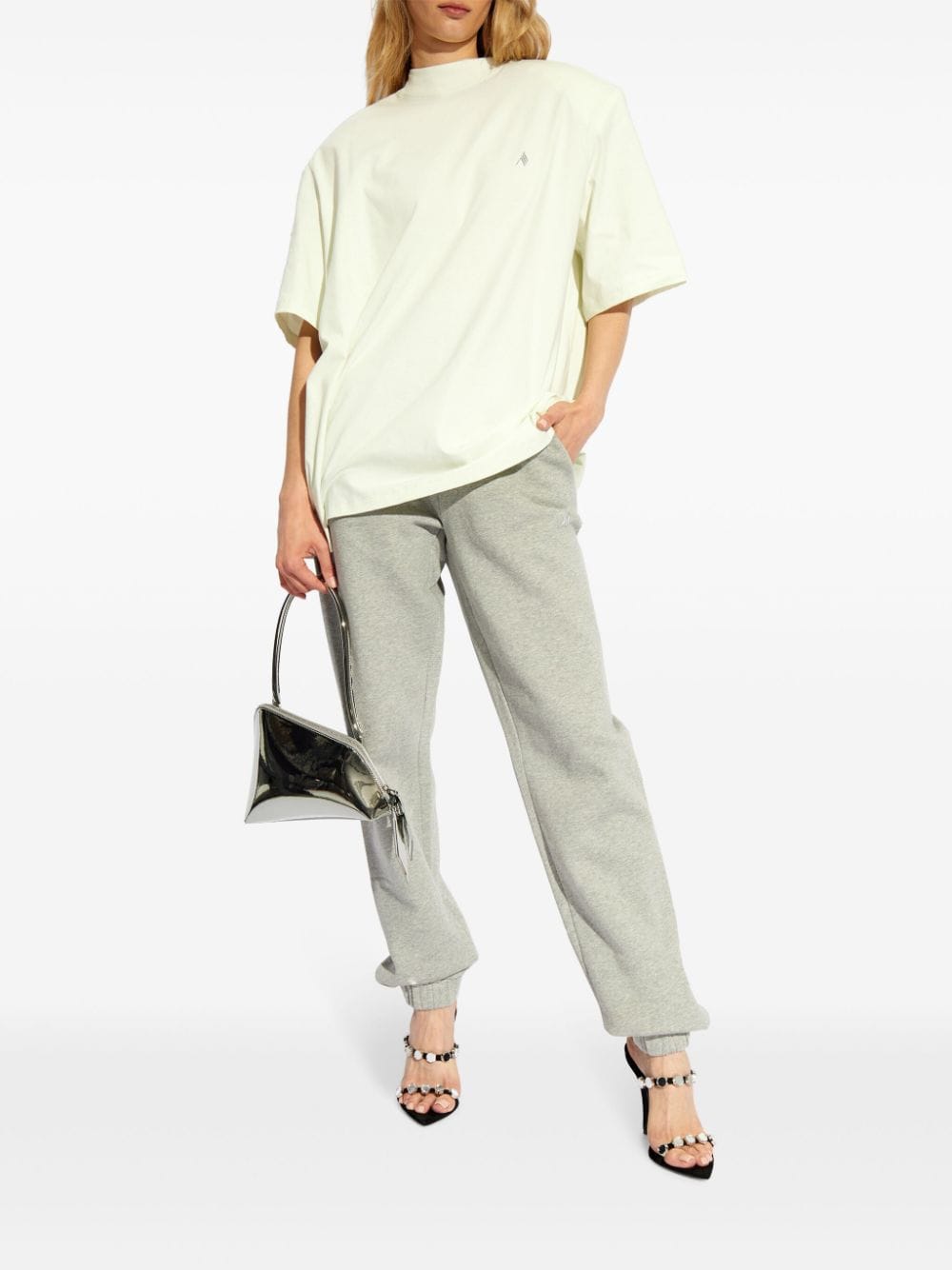 The Attico Trousers Grey Cotton