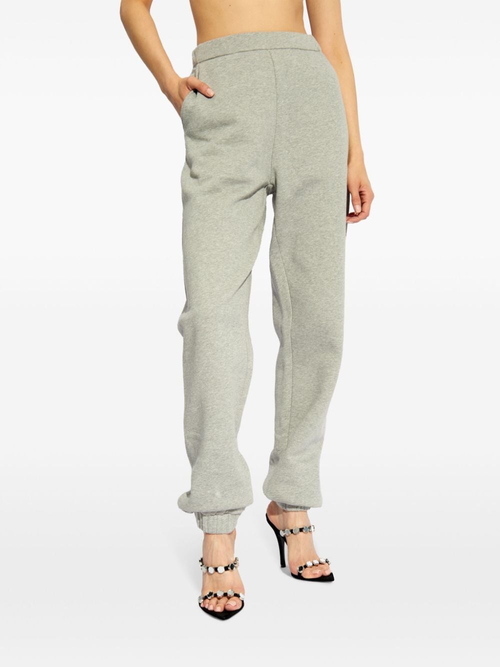 The Attico Trousers Grey Cotton