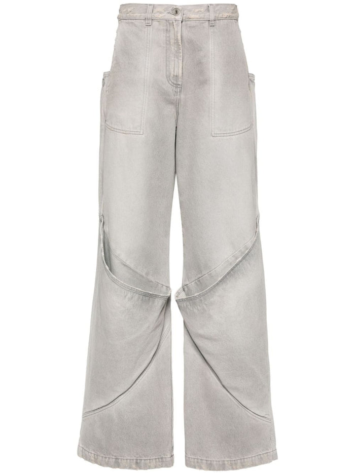 The Attico Jeans Grey Outer: Cotton