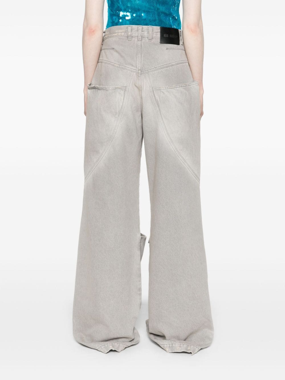 The Attico Jeans Grey Outer: Cotton