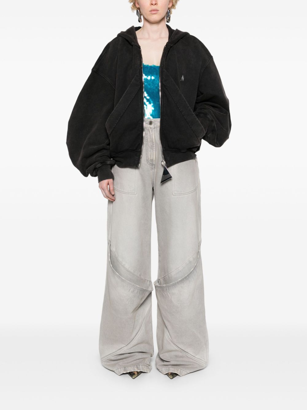 The Attico Jeans Grey Outer: Cotton