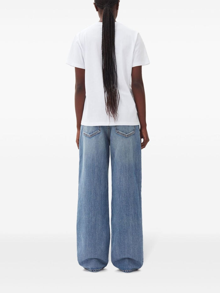 Ganni T-Shirts And Polos White Cotton