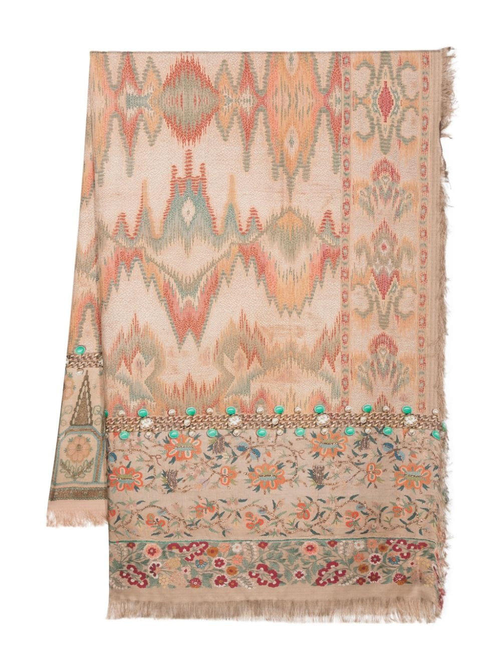 Pierre Louis Mascia Scarfs Beige Silk