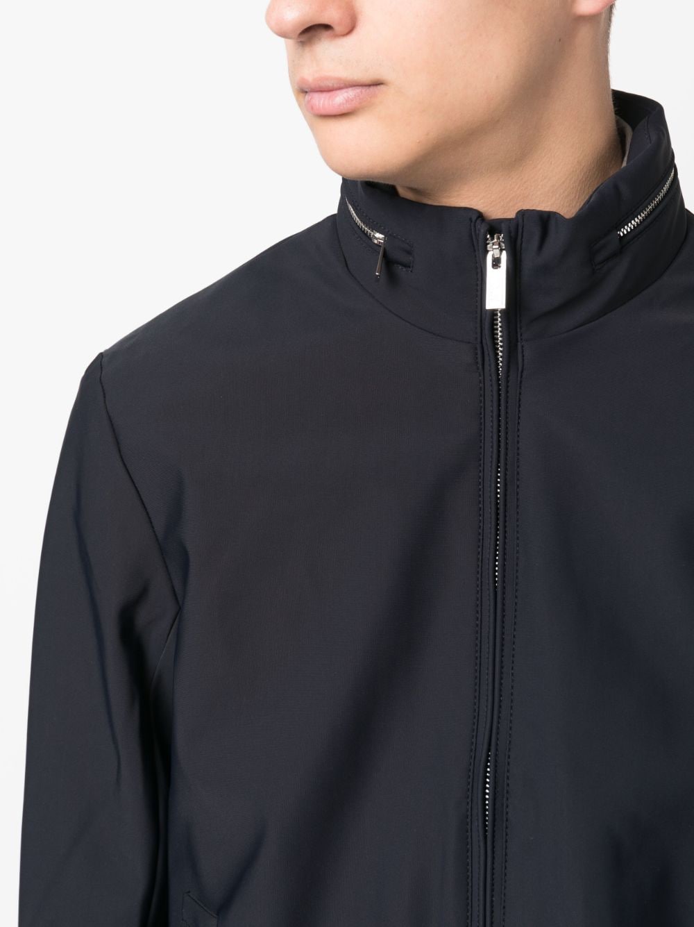 Emporio Armani Coats Blu Polyamide Elastane