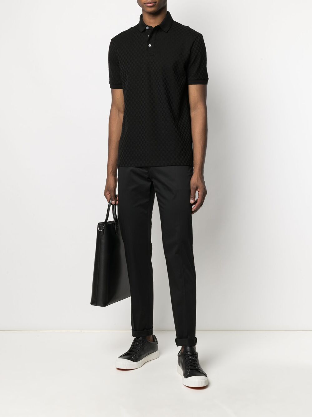 Emporio Armani Trousers Nero Cotton Elastane