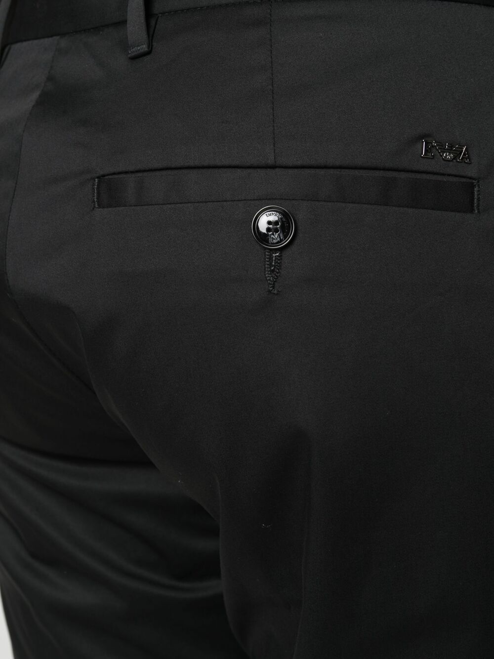 Emporio Armani Trousers Nero Cotton Elastane
