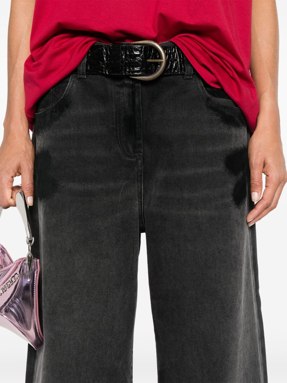 The Attico Jeans Black Cotton
